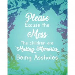 Please Excuse the Mess (Jpeg file only) 8x10 inch